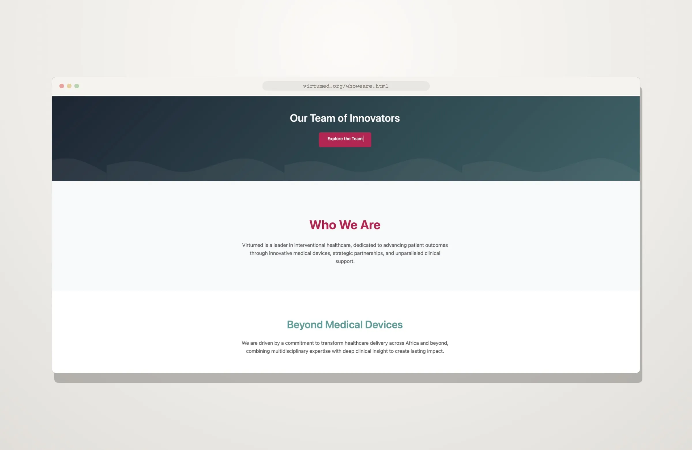 The who we are page
